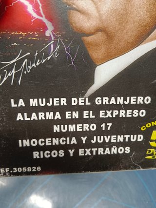 5 dvds, Alfred Hitchcock - Pack Policiaco