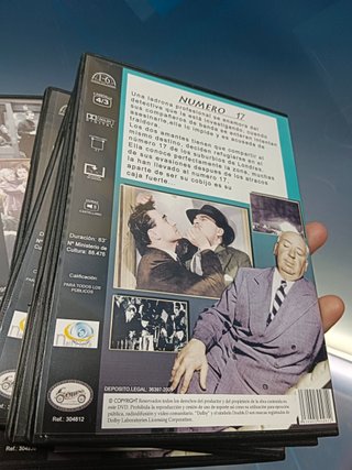 5 dvds, Alfred Hitchcock - Pack Policiaco