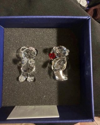 Coppia Swarovski Orsetti Cristallo