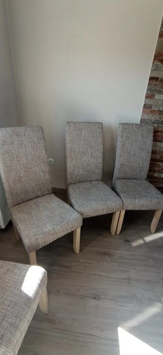 4 Sillas de Comedor Tela Madera