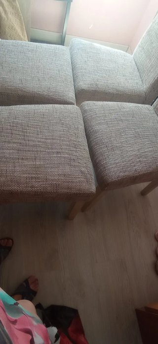 4 Sillas de Comedor Tela Madera