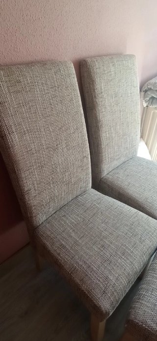 4 Sillas de Comedor Tela Madera