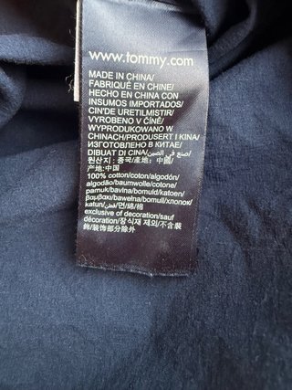 Camisa Tommy Hilfiger Manga Larga Azul