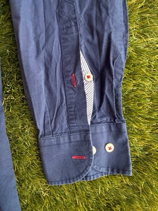 Camisa Tommy Hilfiger Manga Larga Azul