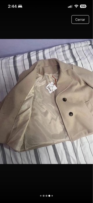 Chaqueta de vestir beige mujer