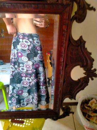 Gonna K-WAY sotto il ginocchio multicolore