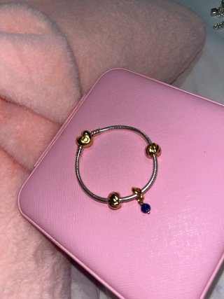 Pulsera Pandora Corazón Cierre Oro y Plata