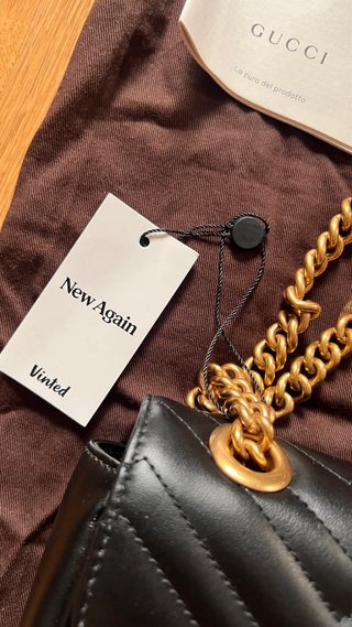 Borsa Gucci Marmont Nero Dorato