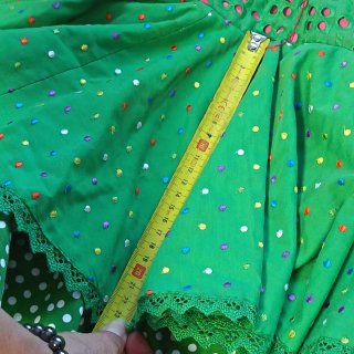 Vestido Flamenca Verde y Rosa