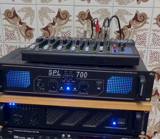 Etapa de Potencia SPL 700 Negra/Azul