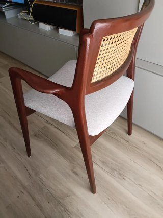Silla vintage madera y ratán