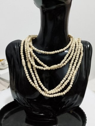 Set 5 collane in osso vintage