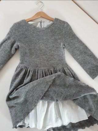 Vestido punto gris 13/14 años Eva Pérez