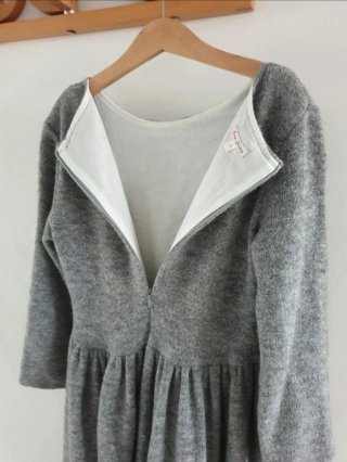 Vestido punto gris 13/14 años Eva Pérez