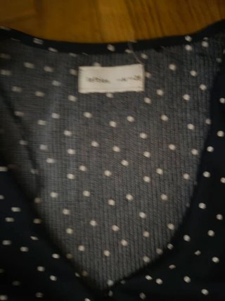Vestido Azul Marino con Lunares