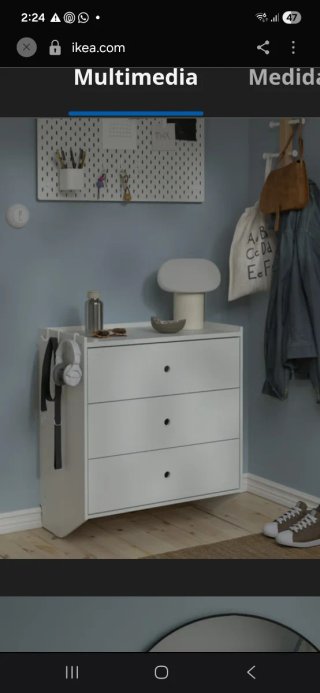 Cómoda cajonera blanca Ikea