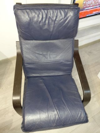 Sillón de piel Ikea Poäng