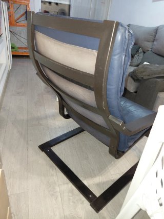 Sillón de piel Ikea Poäng