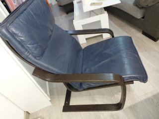 Sillón de piel Ikea Poäng