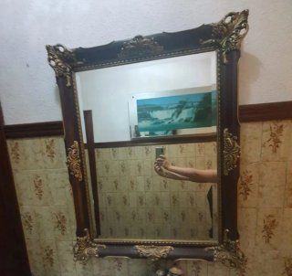 Espejo Vintage Marco Ornamental Dorado