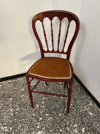 Silla auxiliar madera tapizada