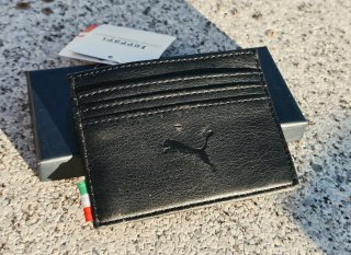 Portatarjetas Ferrari Piel Negro Nuevo