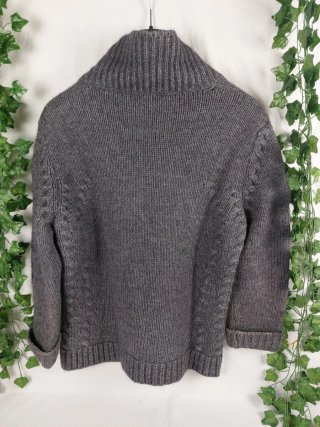 Cardigan Maglione Lana Collo alto Lana Vintage