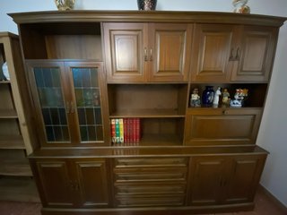 REGALO *** Librería madera clásica puertas cristal