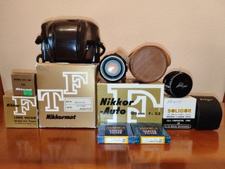 Nikkormat FT + 50mm f/1.4 + 105mm f/2.5 + Accesori