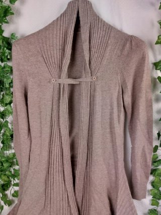 Cardigan Wool and Cashmere Beige Collo  alto Coste