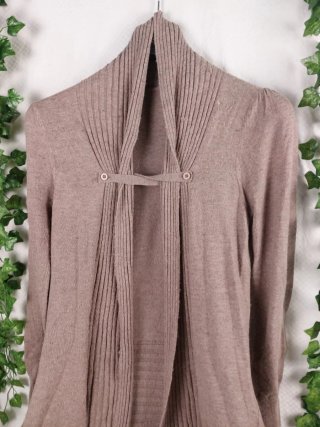 Cardigan Wool and Cashmere Beige Collo  alto Coste