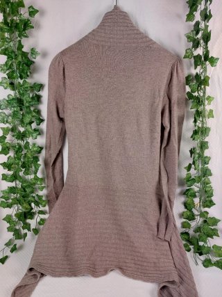 Cardigan Wool and Cashmere Beige Collo  alto Coste