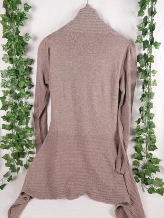 Cardigan Wool and Cashmere Beige Collo  alto Coste