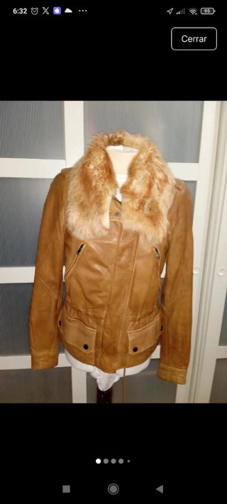 Cazadora Zara Piel estilo bomber marca Zara