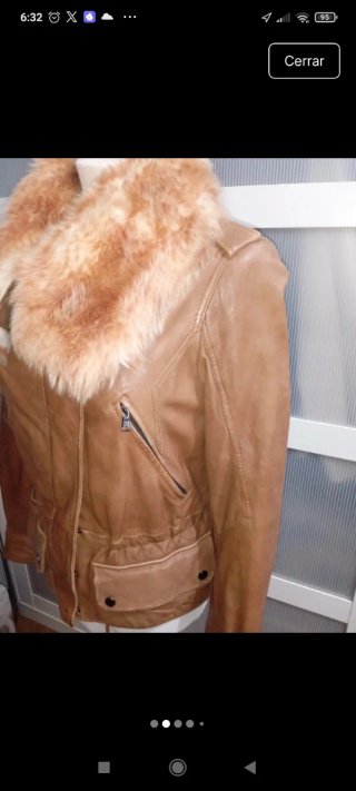 Cazadora Zara Piel estilo bomber marca Zara