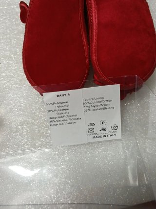 Scarpine neonata rosse n. 17 -  18
