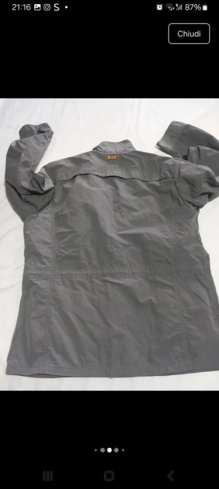 Giacca uomo field jacket impermeabile grigio XXL