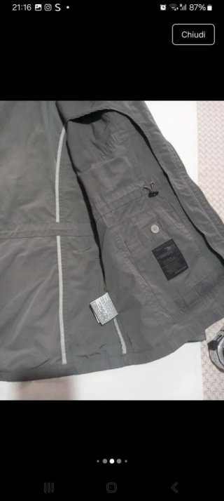 Giacca uomo field jacket impermeabile grigio XXL
