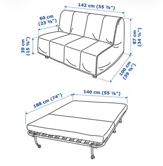 Sofá Cama Ikea Lycksele Blanco