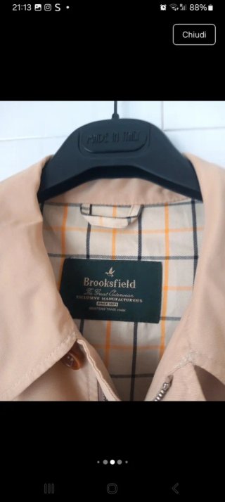 Giacca impermeabile uomo Brookfield beige 48