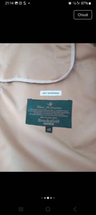 Giacca impermeabile uomo Brookfield beige 48