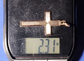 Colgante cruz de oro 18K