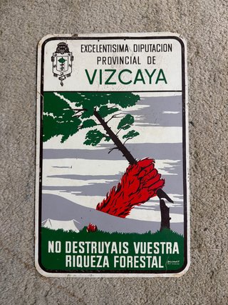 Cartel Vintage Diputación Provincial Vizcaya