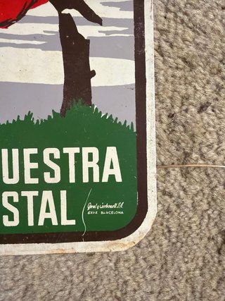 Cartel Vintage Diputación Provincial Vizcaya