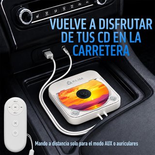 KLIM Reproductor CD Coche USB AUX Antichoque