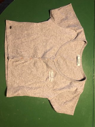 Pull&Bear Crop Top Gris Talla M