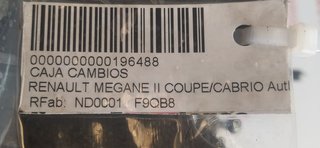 CAJA CAMBIOS RENAULT MEGANE II COUPE/CABRIO Authentique