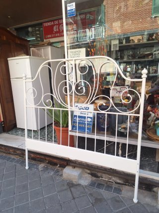 Cabecero de Metal Blanco Ancho 140