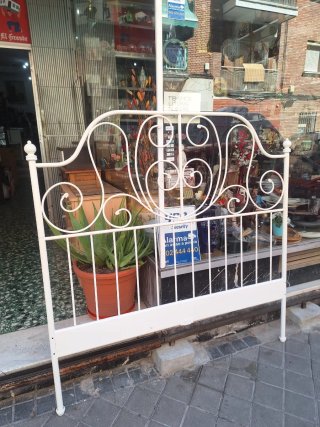 Cabecero de Metal Blanco Ancho 140