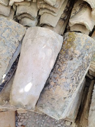 Tejas antiguas de barro